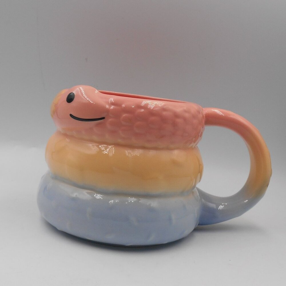 STARBUCKS LUNAR YEAR OF THE SNAKE CERAMIC DRINKING MUG CUP 14 OZ PASTEL